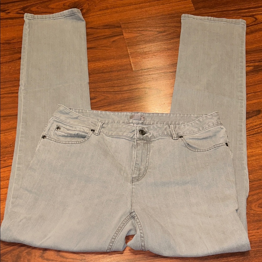 J. Jill Light Wash Gray Skinny Jeans Tall Sz 12